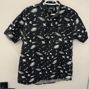 Super massive brand medium button down space shirt